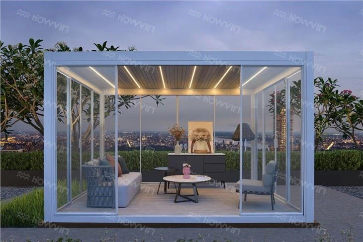 HOWVIN Outdoor Pergola Villa Courtyard Garden Baru Cina Modern Aluminium Alloy Pergola Outdoor Roof Kerai